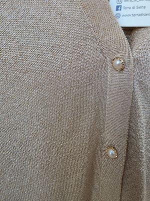 Vest Dounja - goud met lange mouwen