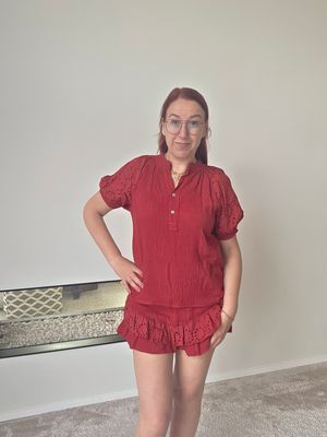 Set Soula - katoen met broderie details