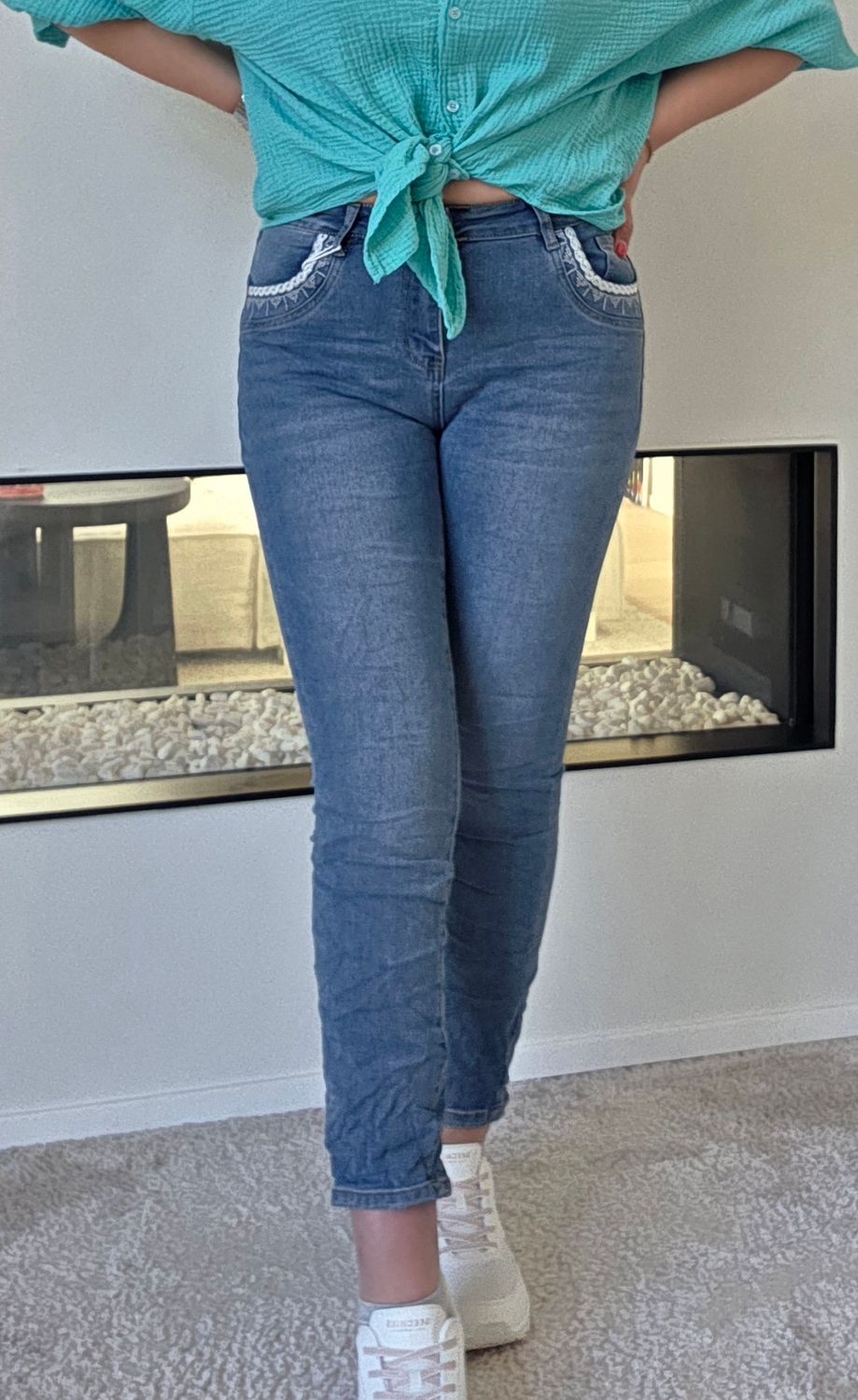 Broek Bonnie - Karostar stretch met boho details