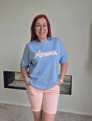 Sweatshirt Nour - zacht met Amour opdruk