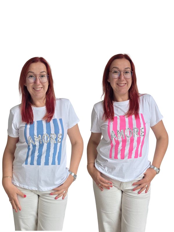 Shirt Mona - amore met pailletten Shirt Mona - amore met pailletten