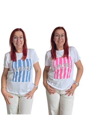 Shirt Mona - amore met pailletten
