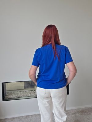 Shirt Sara - koningsblauw met strepen