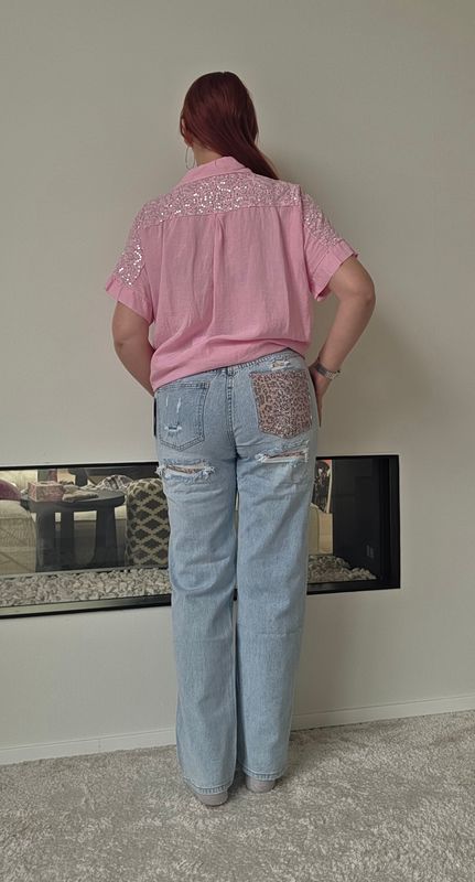 Tall Broek Laura - See See panter glitters details