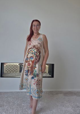 Jurk Bella - mouwloos met boho dame Jurk Bella - mouwloos met boho dame