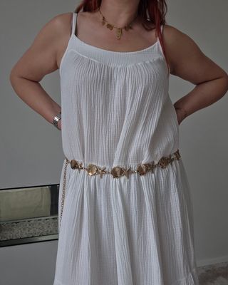 Riem Shelly - zee-thema in goud Riem Shelly - zee-thema in goud