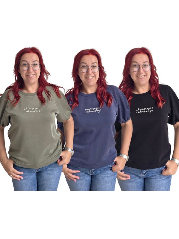 Top Agnes - sweatshirt met pofmouw Top Agnes - sweatshirt met pofmouw