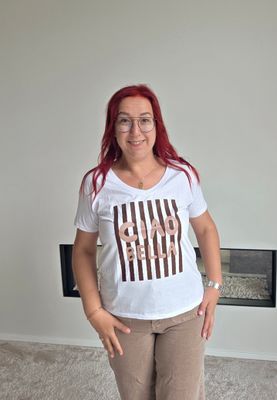 Shirt Dina - Ciao Bella in bruin