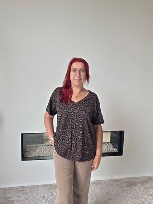 Shirt Dina - Ciao Bella in bruin