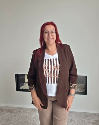 Blazer Ella - afgewerkt met panterprint