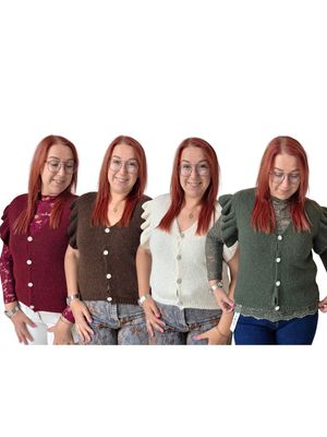 Vest Mila - V-hals met ruffle kapmouw