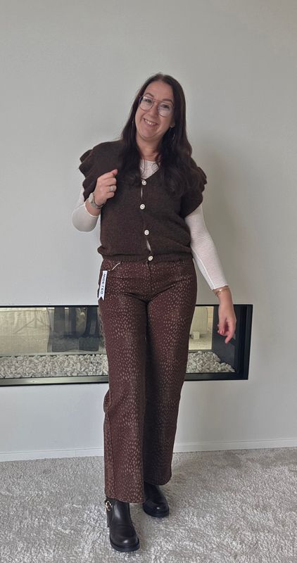 Broek Babette - Miss Bon Wide Leg met bambi print