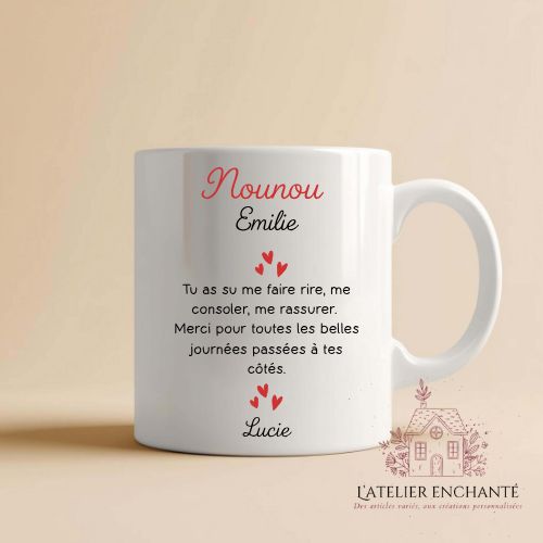 Mug personnalisé Nounou