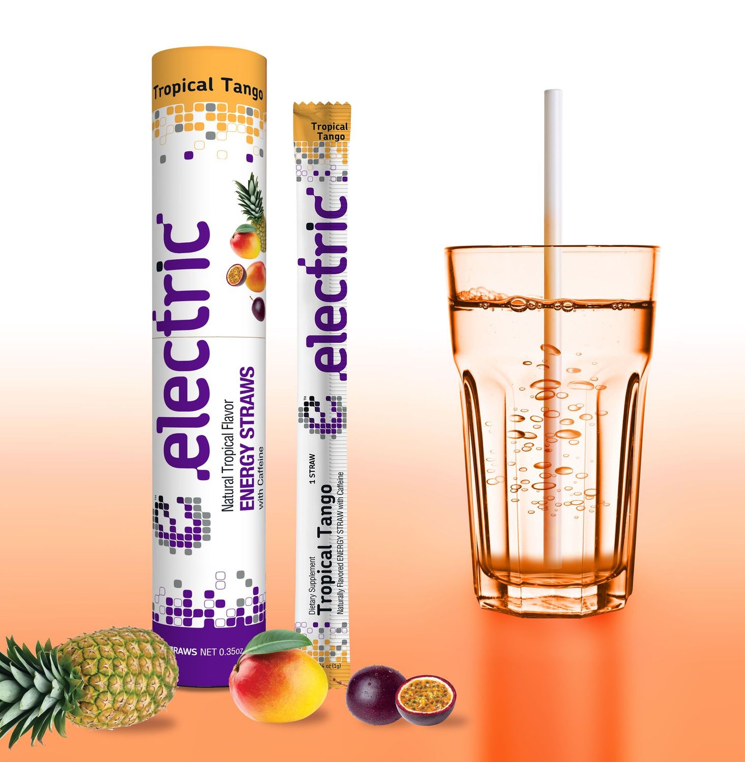 Electric™ Tropical Tango Energy Straws | 10-Pack