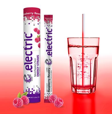 Electric™ Raspberry Revelry Energy Straws | 10-Pack