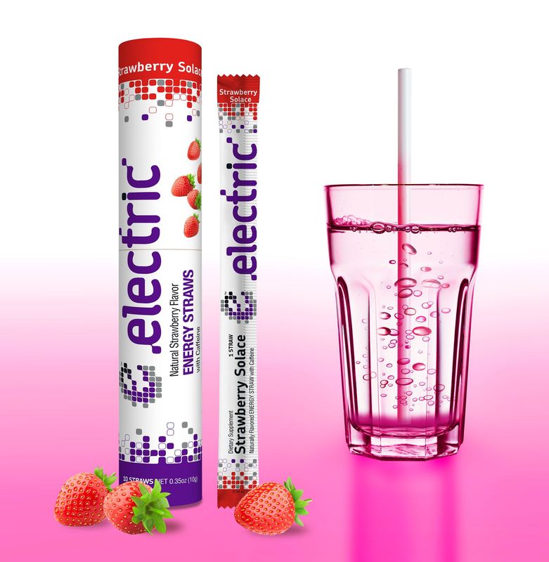 Electric™ Strawberry Solace Energy Straws | 10-Pack