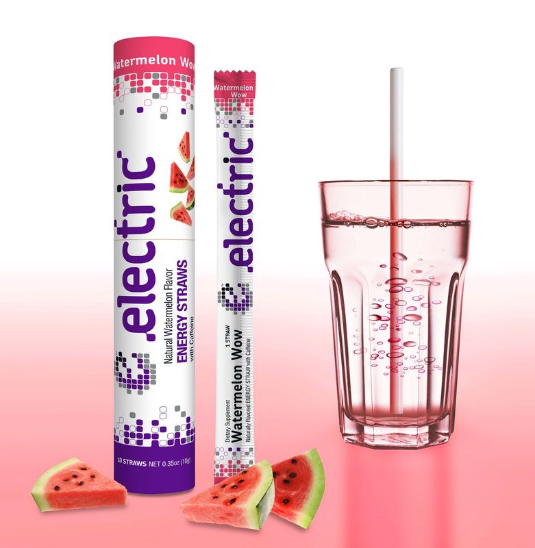 Electric™ Watermelon Wow Energy Straws | 10-Pack