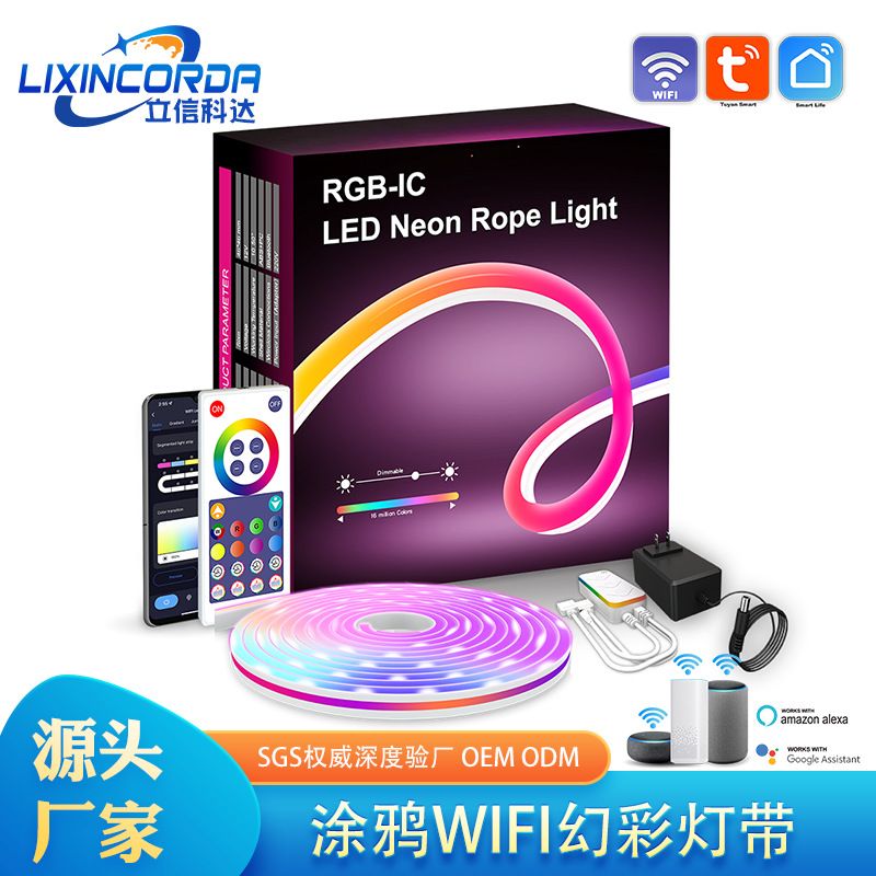 Music Light Bar Remote Control Marquee Graffiti WiFi Smart DIY Shape Music Neon Light Strip