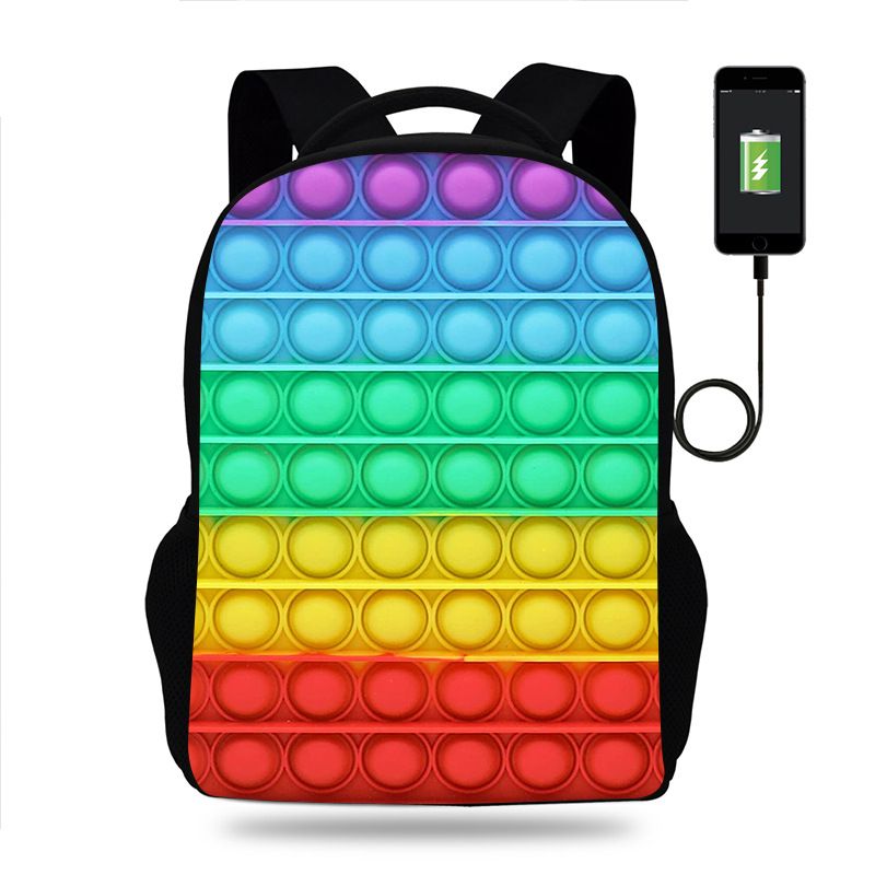 Rat Pioneer Backpack New POP IT Schoolbag Digital Printing Rodent Pioneer Picture Student Backpack
