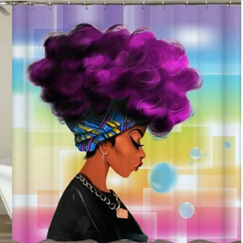 African Print Shower Curtain