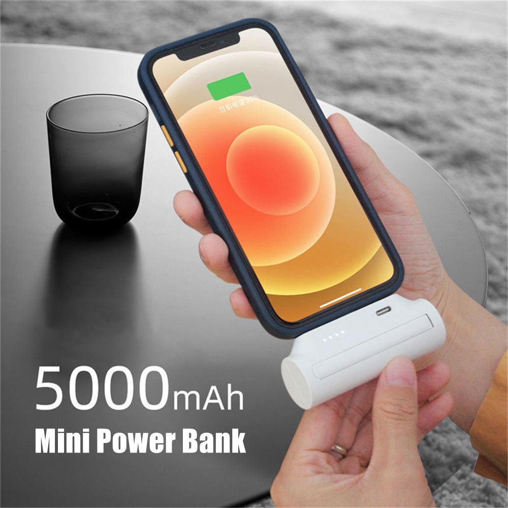5000mAh Mini Power Bank - Portable External Battery Charger