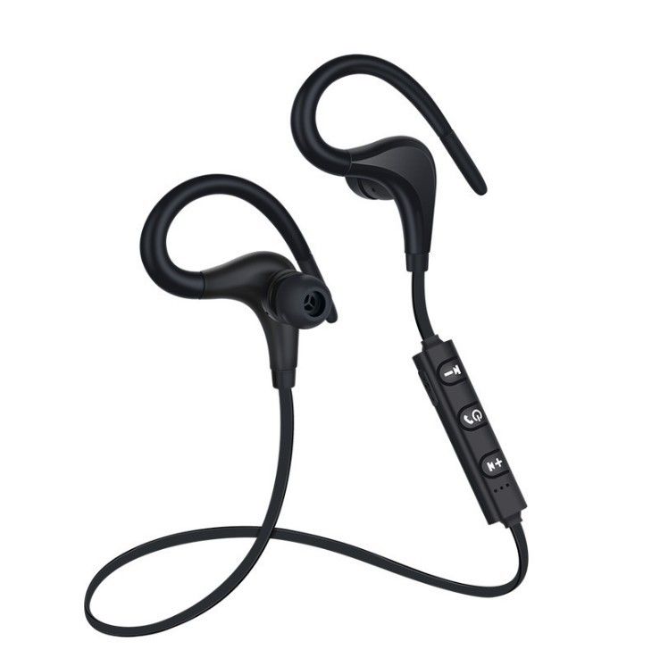 BT-01 big horn sports bluetooth headset bina Bluetooth 4.1 protocol wireless sports Bluetooth earbuds, Type: bare metal (headphone), Color: Black