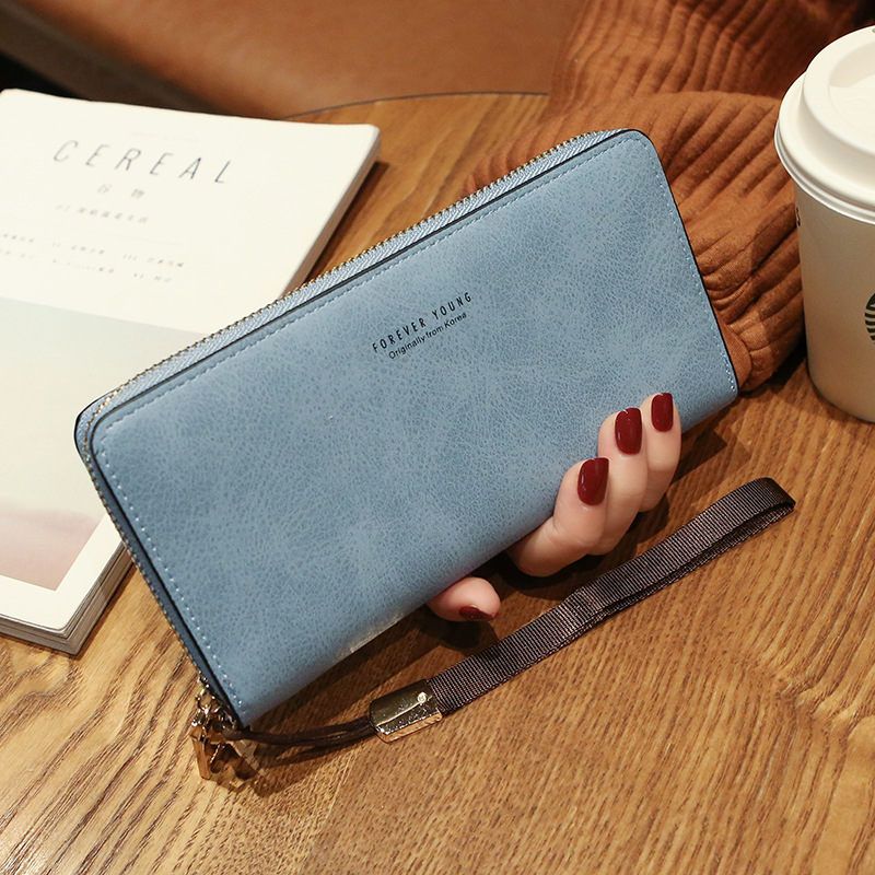 Vegan Womens Faux Leather Clutch, Color: Blue