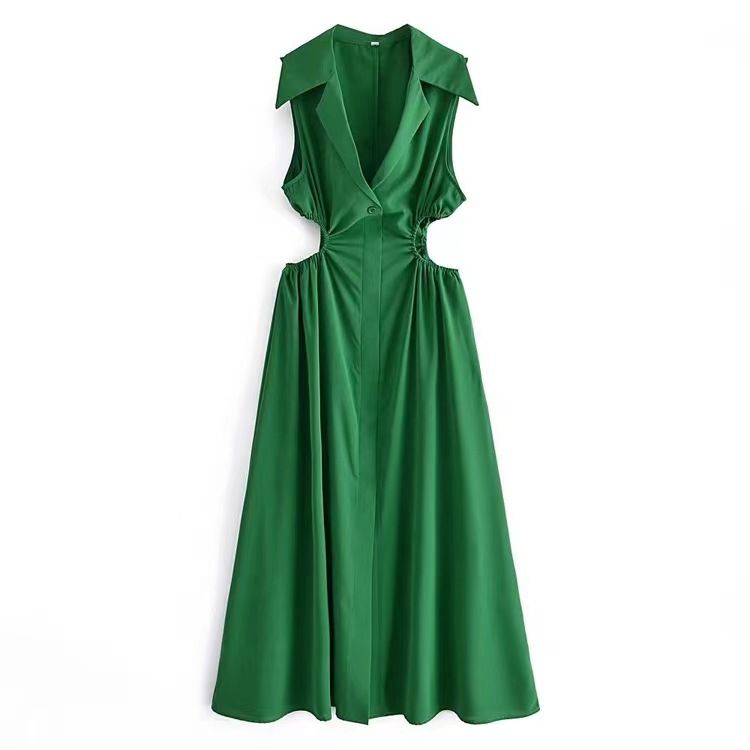 European And American Dresses Feminine Sexy A-Line High-end Skirts Foreign Trade Women&amp;#039;s Clothing 2022 Summer, Size: S, Color: Green