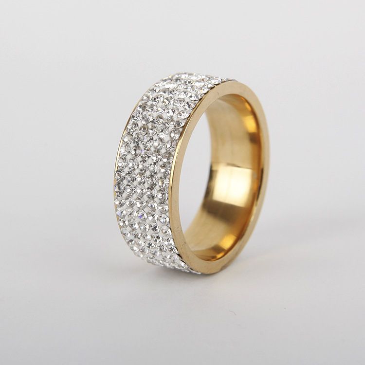 Fashion Diamond Rings, Size: 6, Color: Gold