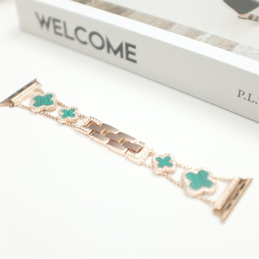 Apple Watch replaceable strap series, Color: Gold green, Specification: 38/40/41mm, Model: Seller Shipping Price