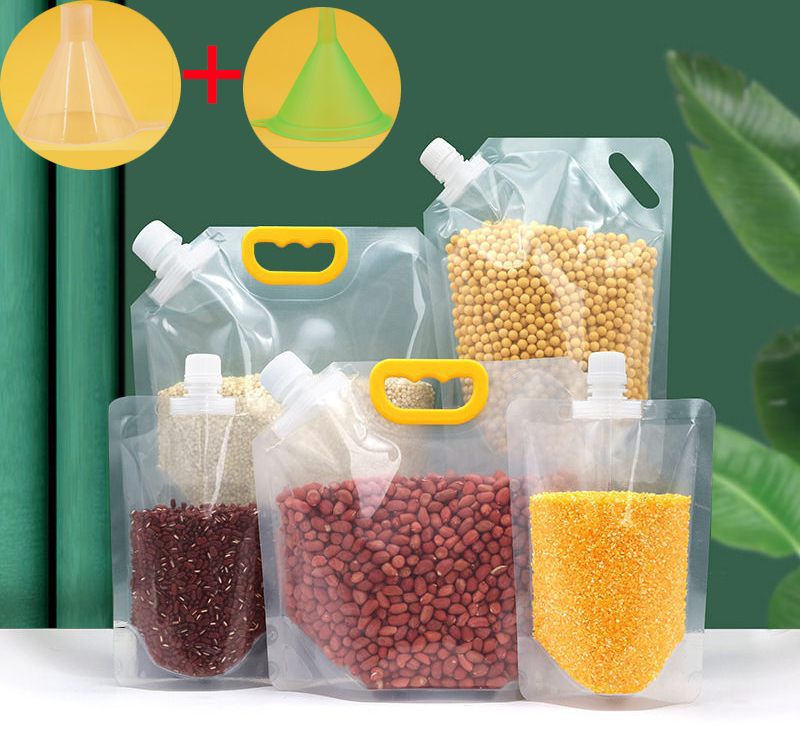 Grain Moisture-proof Sealed Bag, Transparent Grain Storage Suction Bags 2L