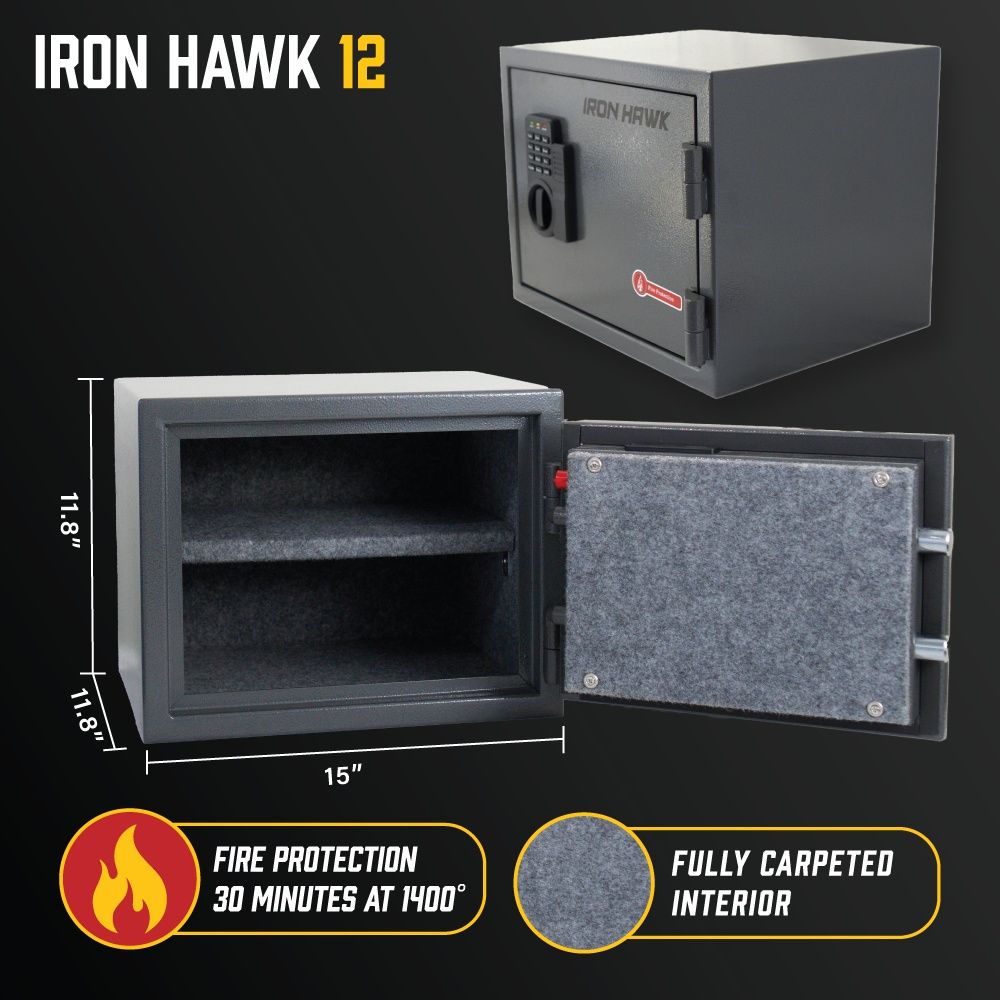 Small Office Safe, Options: Gray+Steel