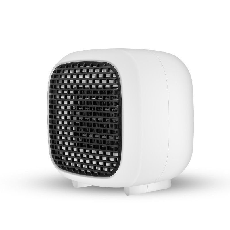 110V Mini Heater, Home Small Heater, Office Desk Heate, Color: White square ptc