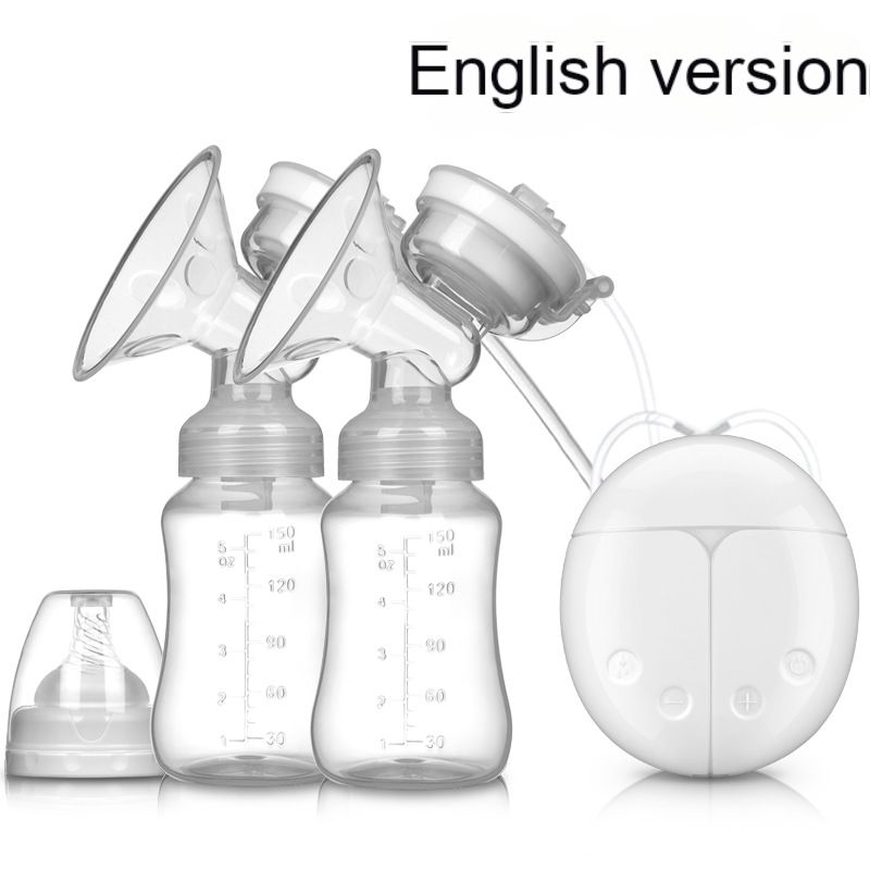 Purple Berry Rabbit Bilateral Electric Breast Pump Silent Milking Automatic Milking Machine Mother And Baby Products Manufacturer FDA CE, Color: White (english version)