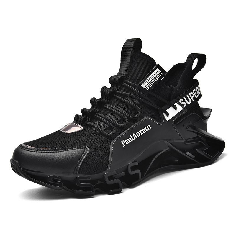 New Summer Casual Sneakers - Trendy Heightened Men&#39;s Sports Basketball Shoes, Size: 39, Color: Black