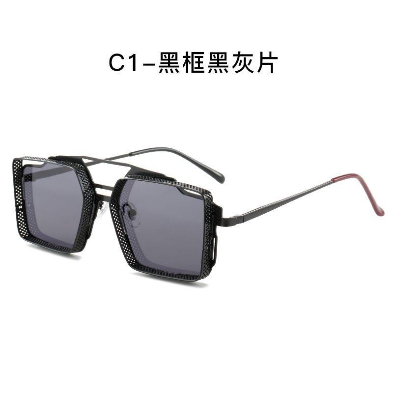 Retro Steampunk Style Sunglasses Men&amp;amp;#039;s, Color: C1 black frame black gray film