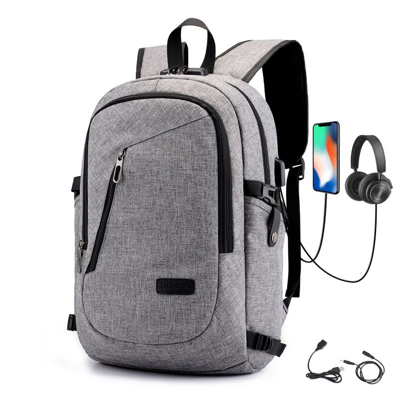 Everyday and traveller bag for travelling and office usage in light gray, black, dark blue., Color: Light gray-3