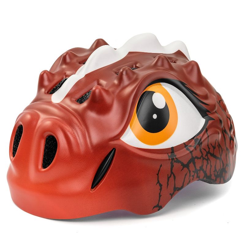 BATFOX Children&#39;s Animal Helmet - Safety Helmet for Bicycle, Balance Bike, and Mountain Riding, Color: Red-1-1, Size: S