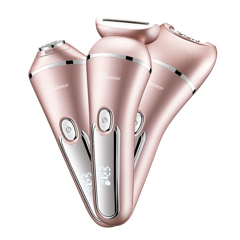 Women&#39;s Multi-Function Electric Shaver - Three-Head Hair Remover for Full Body Washing, Color: Rscx-9612