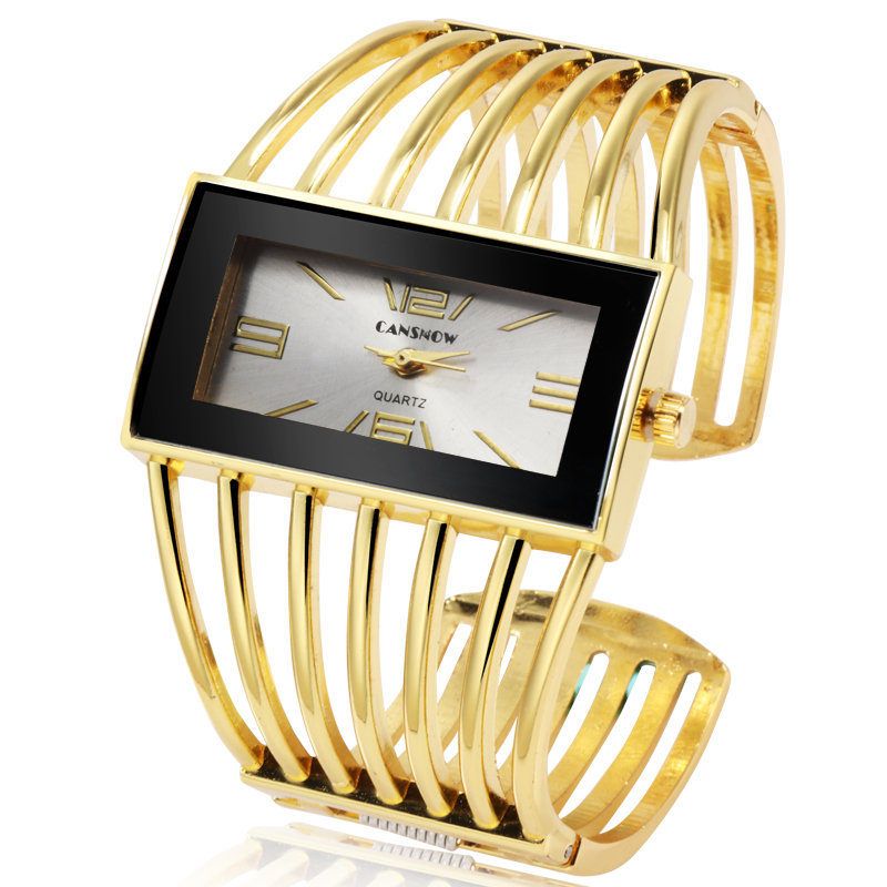 Womens Watch Luxury Fashion Rose Gold Bangle Bracelet Watch Women Dress Clock Female Lady Saati Girls Wristwatch Relojes, Color: Gold, Style: White face