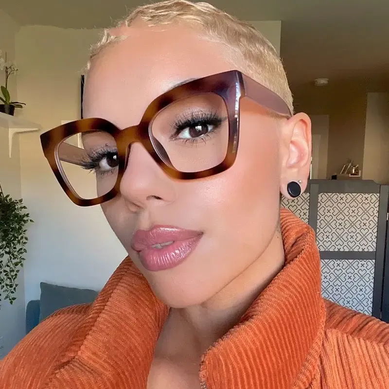 2025 New Arrival Colorful Frame Computer Anti Blue Light Glasses Luxury Frames Spectacles Large Frames