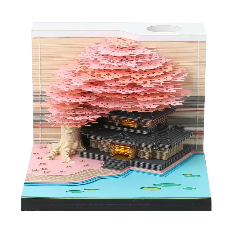 Creative Paper Craft Gift Marriage Tree Holiday Souvenir 3D Paper Sculpture Art Memo Pad