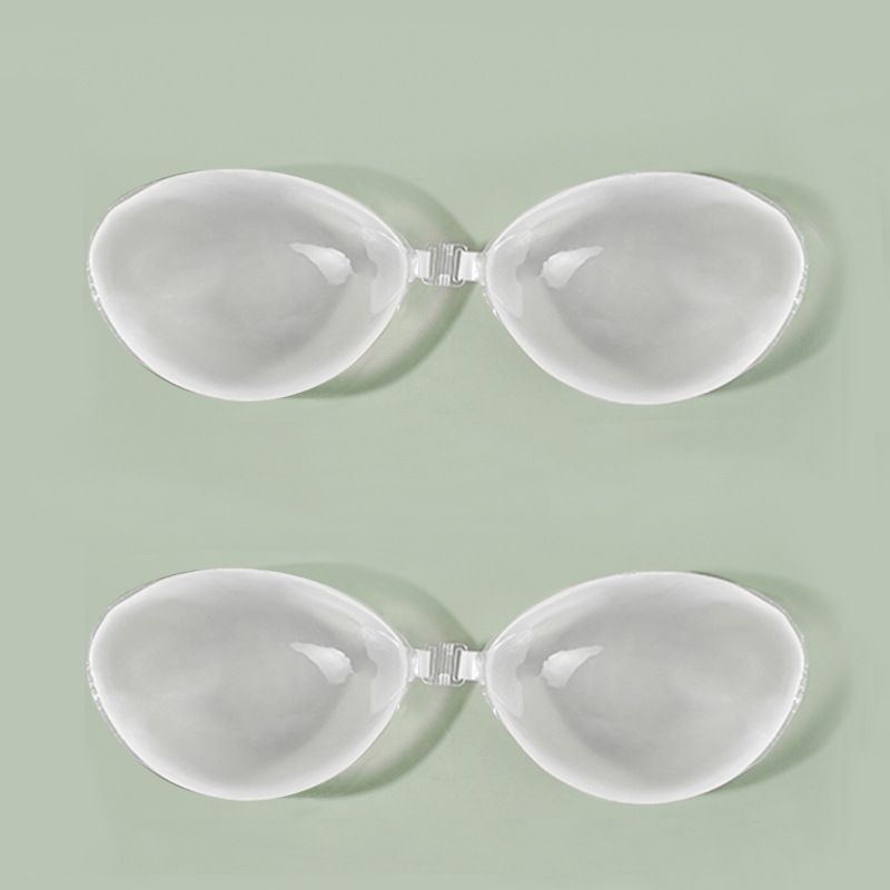 Silicone Bra Transparent Chest Sticker Small Chest Push-Up Silicone Waterproof Sweatproof Thickened Swimming Swimsuit Sling Dress Chest Pad, Color: Transparent thin model (naked), Size: A