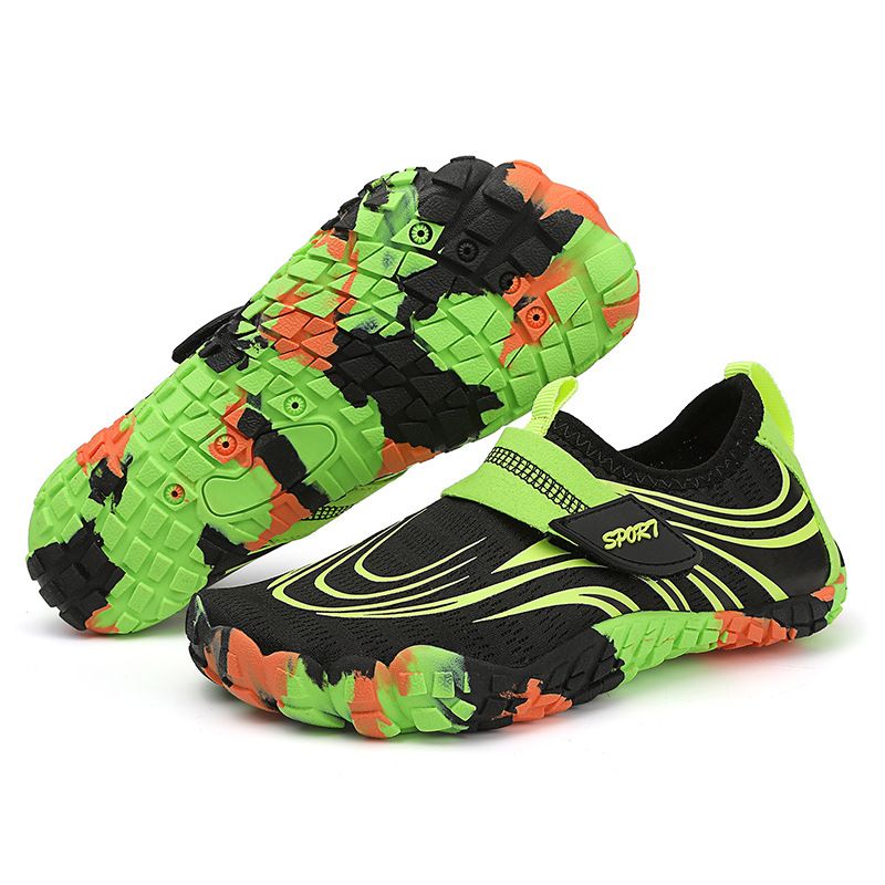 AquaFlex Quick-Dry Non-Slip Beach Shoes for Kids and Adults, Size: 25, Color: Y022 Black