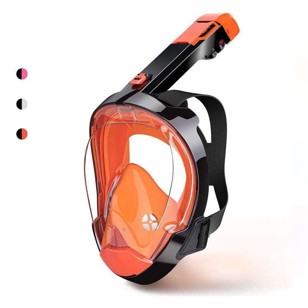 New Diving Mask - Snorkeling Goggles Equipment, Size: S/M, Color: Black Orange