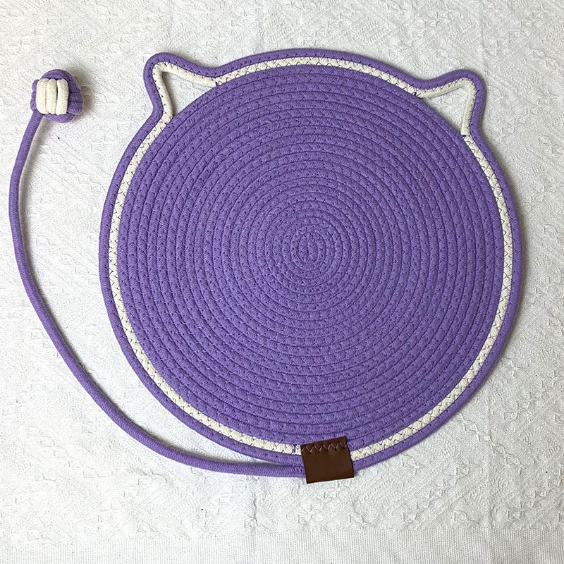 Wear-Resistant Cat Scratch &amp; Nap Pad, Color: Purple toy ball integrated mat, Specification: 42cm