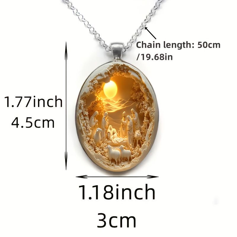 Timeless Glass Charm Necklace, Color: 30*40