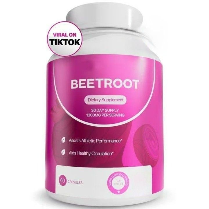 White Label Beetroot Health Capsules, Packaging Specifications: Beetroot Capsules 60 Capsules (White Card)