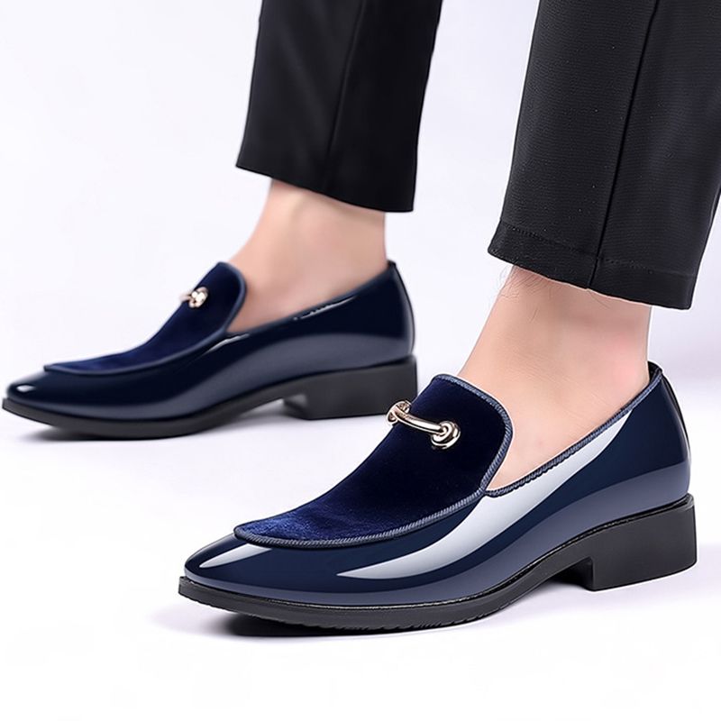 Black Mens Dress Shoes Slip | Mens Dress Shoes Black Loafers - Men Shoes Party Black