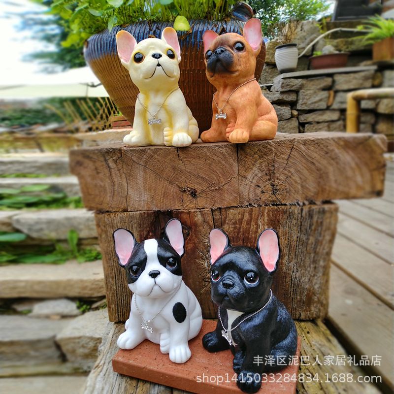 French Bullfighting Original Dog Small Ornaments Puppy Lucky Gifts Resin Crafts